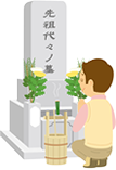 お墓参りイメージ